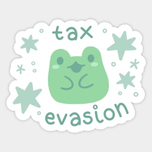 Tax Evasion Frog Sticker